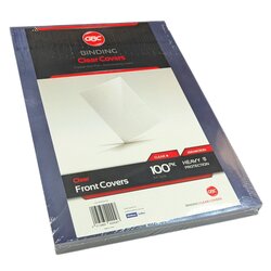 A4 Clear Binding Covers 200 Micron (Pkt 100)