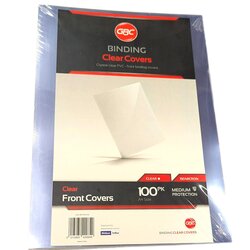 A4 Clear Budget Binding Covers 150 Micron (Pkt 100)