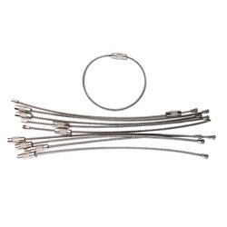 Wire Luggage / Keyring / Swing Tag Locking Cable 150mm (Pkt 10)