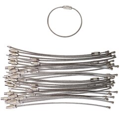 Wire Luggage / Keyring / Swing Tag Locking Cable 150mm (Pkt 100)